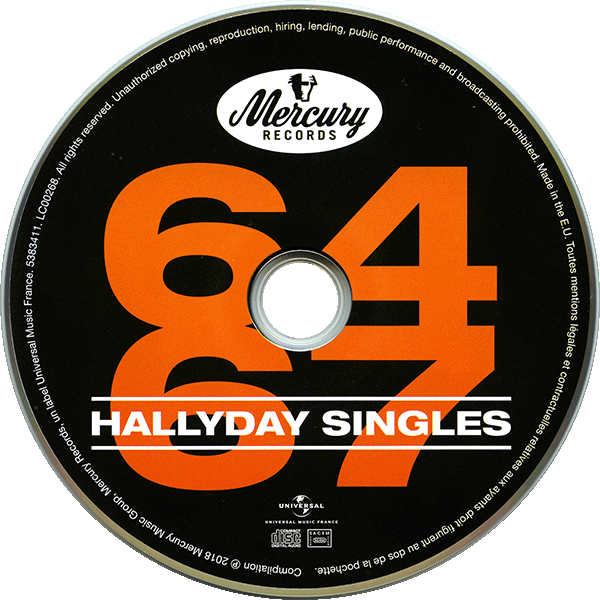 CD  papersleeve Universal Hallyday Singles 64-67 538 341-1