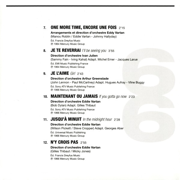 CD  papersleeve Universal Hallyday Singles 64-67 538 341-1