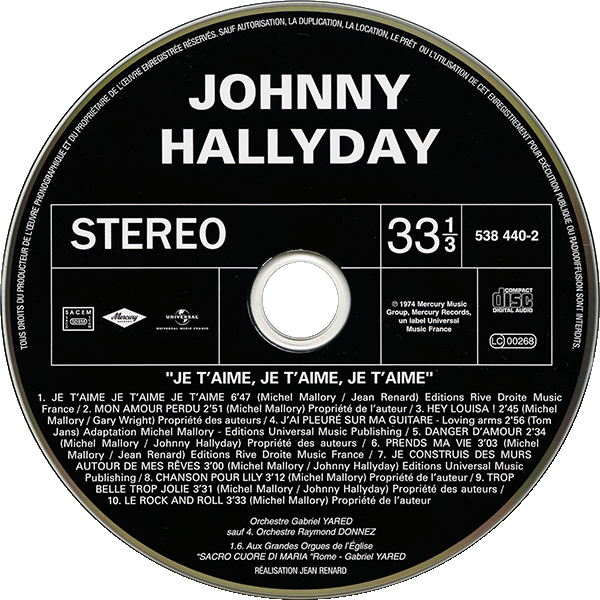 CD  papersleeve 2018-07-06 CD Universal Je t'aime, je t'aime, je t'aime 538 440-2