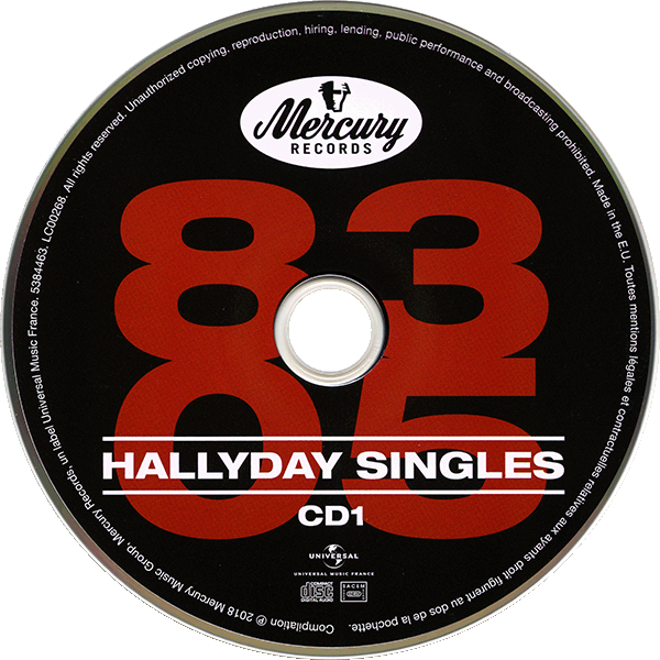 CD  papersleeve Universal Hallyday Singles 83-05 538 446-2