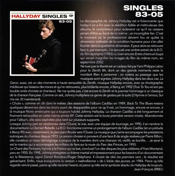 CD  papersleeve Universal Hallyday Singles 83-05 538 446-2