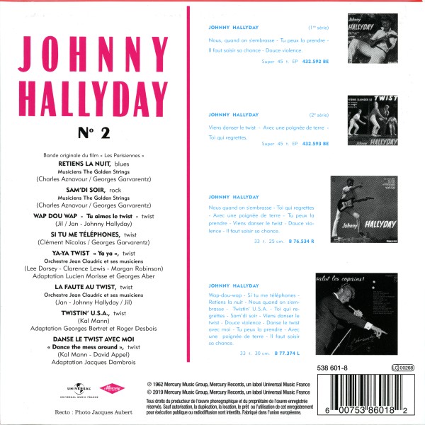 CD  papersleeve Universal Retiens la nuit 538 601-8