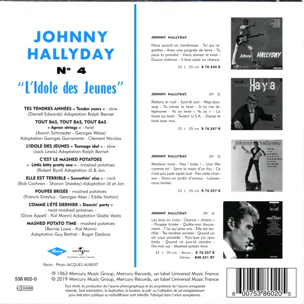 CD  papersleeve Universal L'lidole des jeunes 538 602-0 