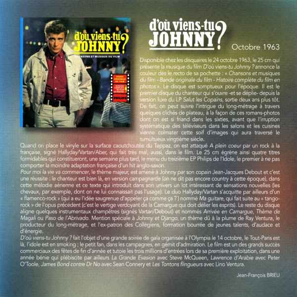 CD  papersleeve Universal D'o viens-tu Johnny? 538 602-2