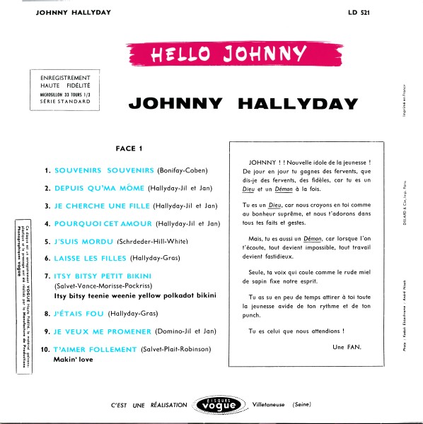 LP Hello Johnny Vogue LD 521