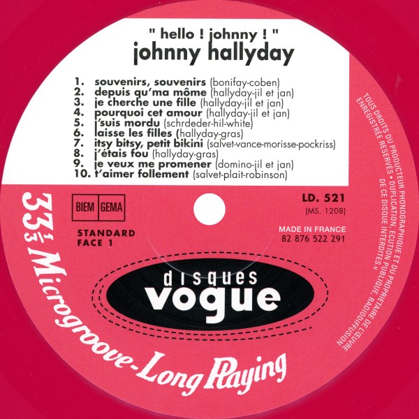 LP Hello Johnny Vogue LD 521