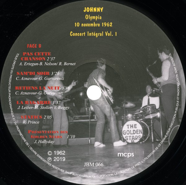 LP Olympia 10 novembre 1962 concert integral Vol 1 JBM 066