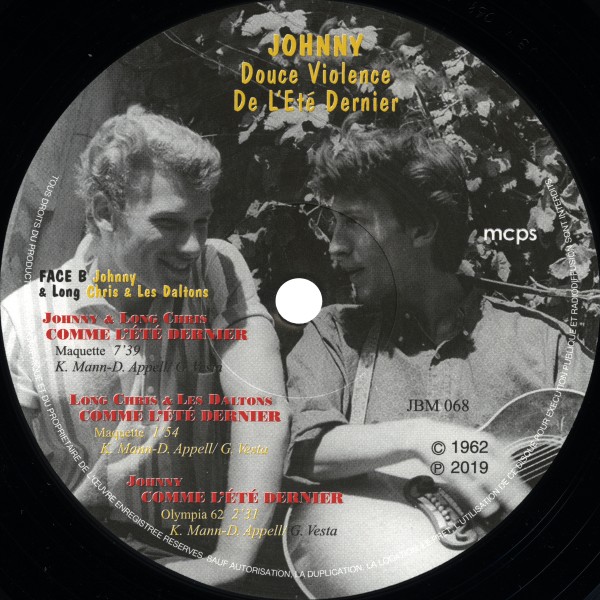 LP 25cm  Douce violence de l't dernier JBM 068