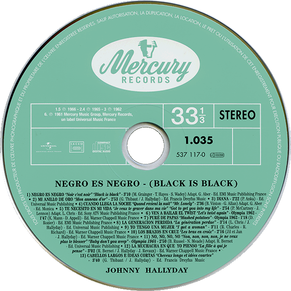 CD paper sleeve Negro es negro Universal 537 117-0