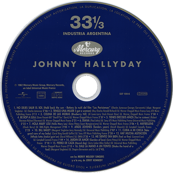 CD paper sleeve Sings America's rockin' hits Universal 537 159-6