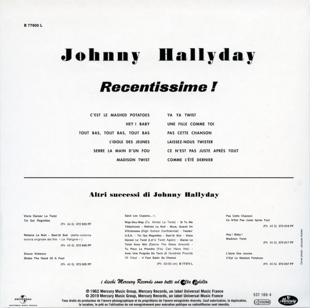 CD paper sleeve Recentissome! Universal 537 160-4