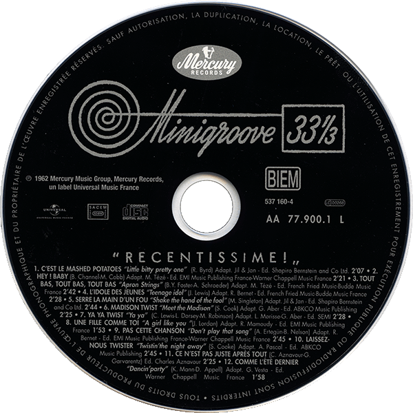 CD paper sleeve Recentissome! Universal 537 160-4