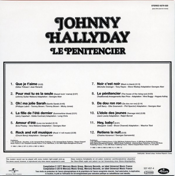 CD paper sleeve Le pnitencier Universal 537 457-4