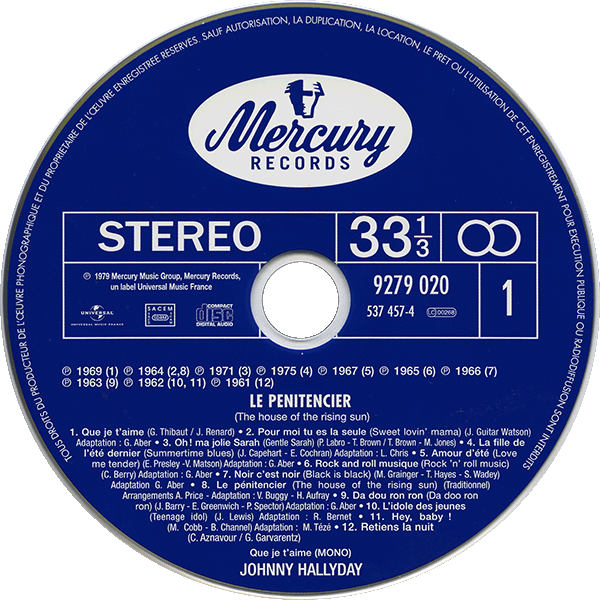 CD paper sleeve Le pnitencier Universal 537 457-4