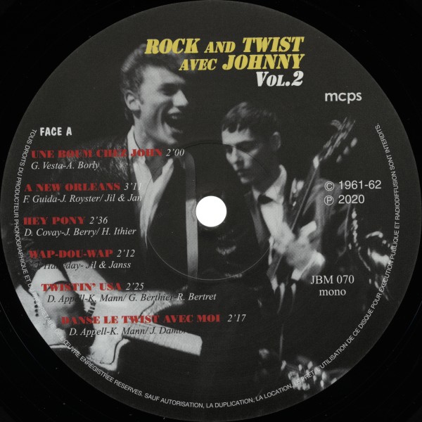 LP 25 cm Rock and twist avec Johnny Vol JBM 70