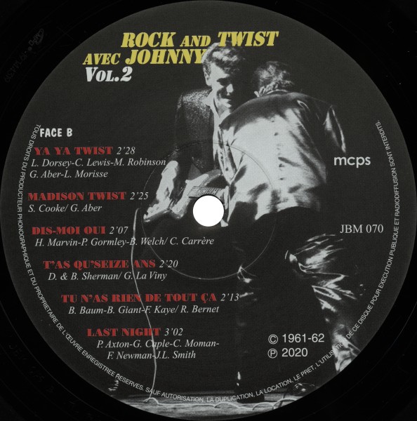 LP 25 cm Rock and twist avec Johnny Vol JBM 70