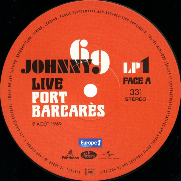 LP Johnny 69 Live Port Barcares 9 aot 1969 Universal 539 0670