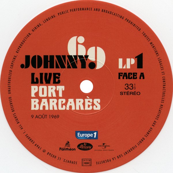 LP Johnny 69 Live Port Barcares 9 aot 1969 Universal 539 0968