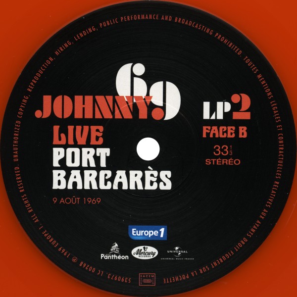 LP Johnny 69 Live Port Barcares 9 aot 1969 Universal 539 0968