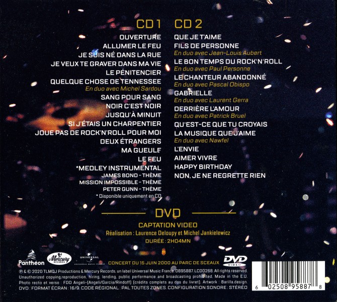 CD Happy birthday live Parc de Sceaux 15-06-2000 Universal 089 5887