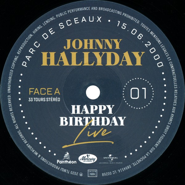 Coffret LP Happy birthday live Parc de Sceaux 15-06-2000 Universal 089 4513
