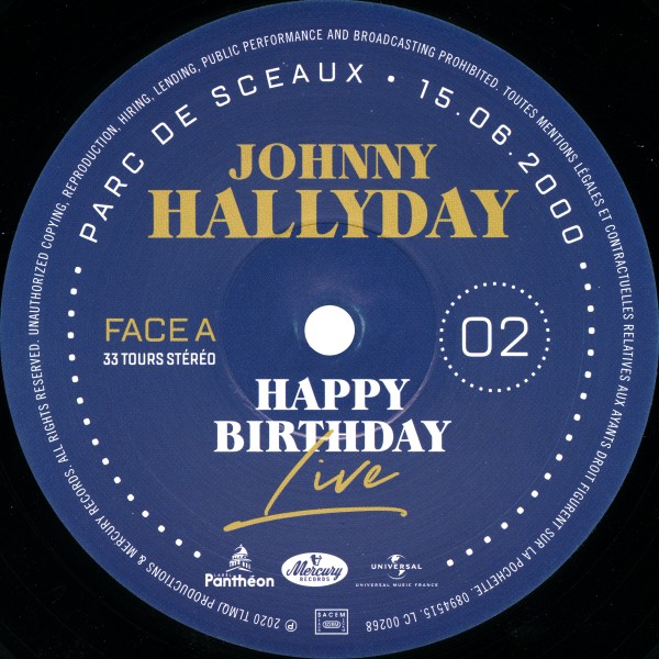 Coffret LP Happy birthday live Parc de Sceaux 15-06-2000 Universal 089 4513