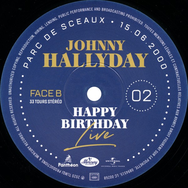 Coffret LP Happy birthday live Parc de Sceaux 15-06-2000 Universal 089 4513