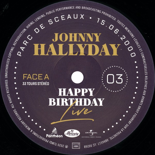 Coffret LP Happy birthday live Parc de Sceaux 15-06-2000 Universal 089 4513
