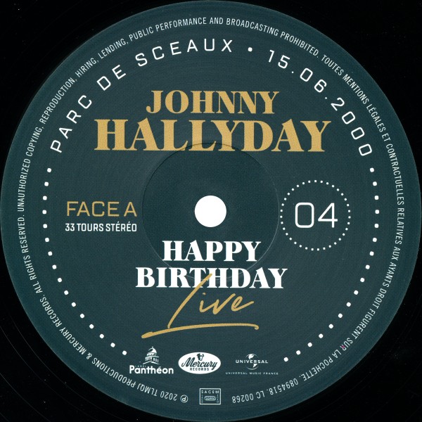 Coffret LP Happy birthday live Parc de Sceaux 15-06-2000 Universal 089 4513