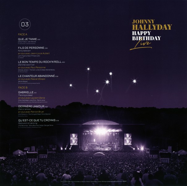 Coffret LP Happy birthday live Parc de Sceaux 15-06-2000 Universal 089 4513