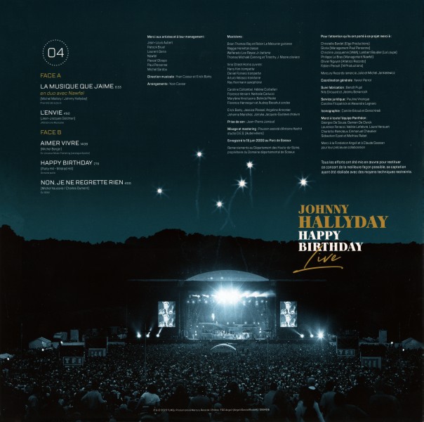 Coffret LP Happy birthday live Parc de Sceaux 15-06-2000 Universal 089 4513