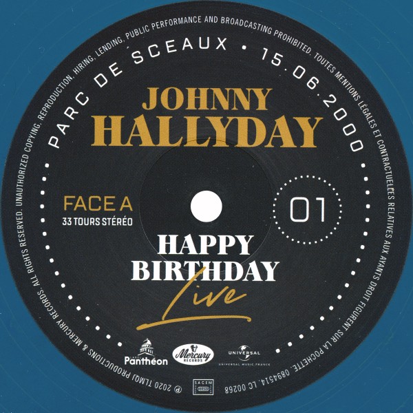 Coffret LP Happy birthday live Parc de Sceaux 15-06-2000 Universal 089 5057