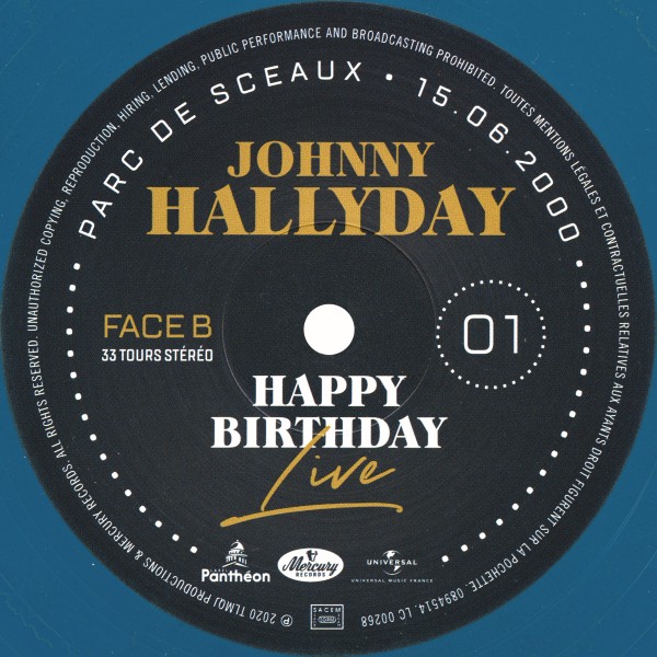 Coffret LP Happy birthday live Parc de Sceaux 15-06-2000 Universal 089 5057