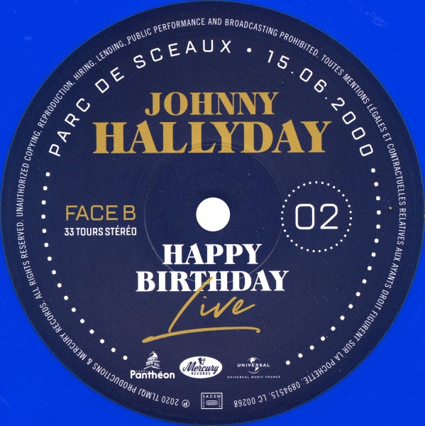 Coffret LP Happy birthday live Parc de Sceaux 15-06-2000 Universal 089 5057