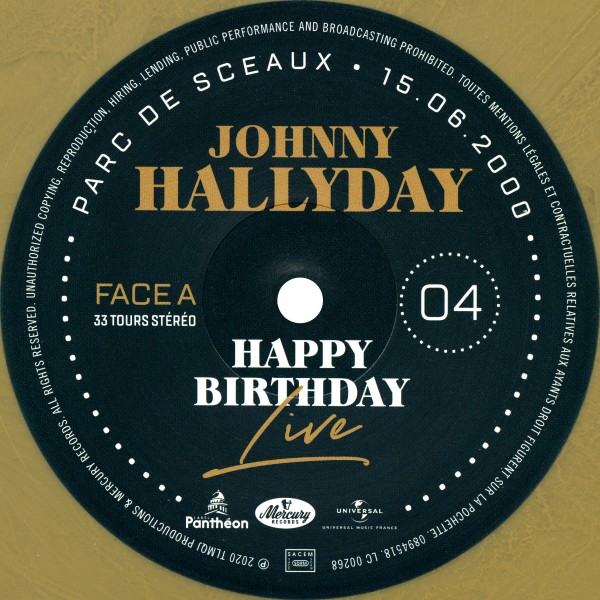 Coffret LP Happy birthday live Parc de Sceaux 15-06-2000 Universal 089 5057