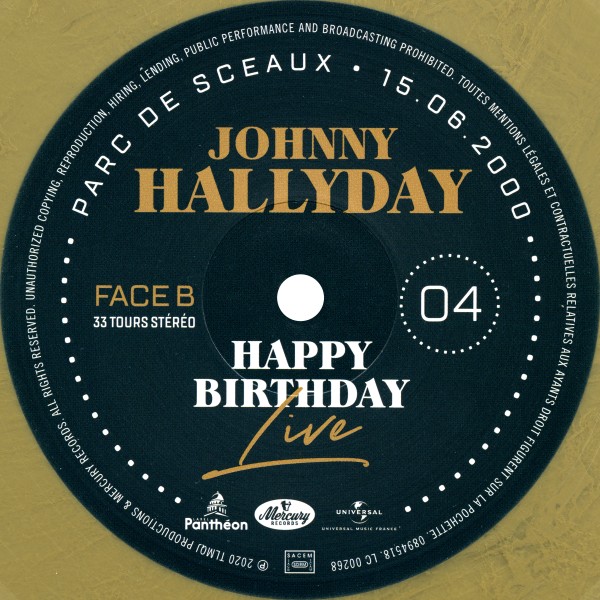 Coffret LP Happy birthday live Parc de Sceaux 15-06-2000 Universal 089 5057