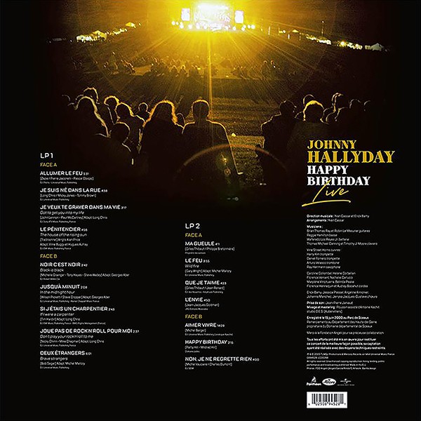 LP Happy birthday live Parc de Sceaux 15-06-2000 Universal 089 4528