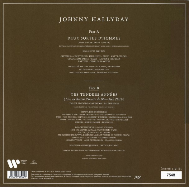 Maxi 45 T. Deux sortes d'hommes jaune Warner 0190295179328