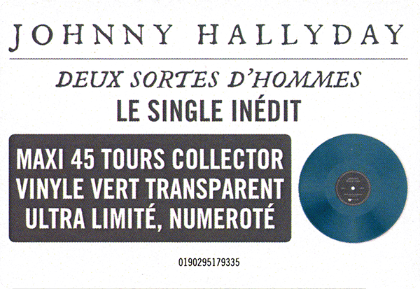 Maxi 45 T. Deux sortes d'hommes vert Warner 0190295179335