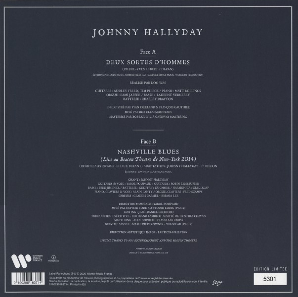 Maxi 45 T. Deux sortes d'hommes bleu Warner 0190295183714