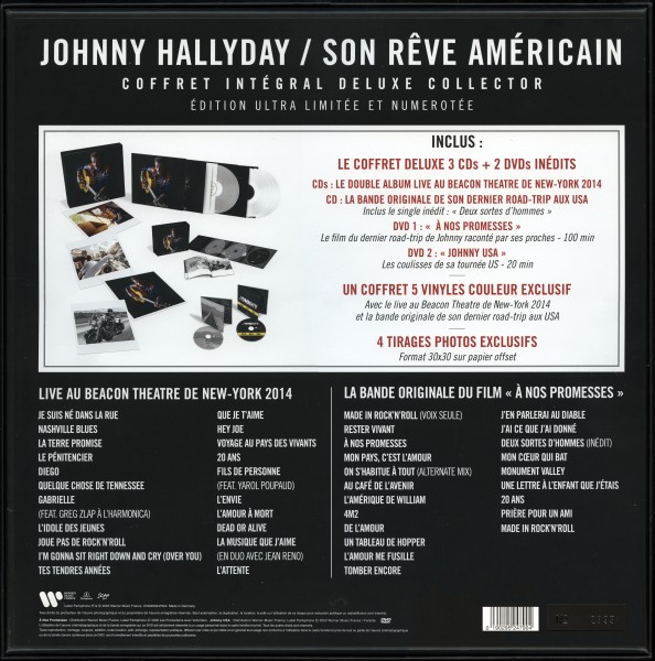 Coffret LP CD DVD Son rve amricain Warner 0190295247904