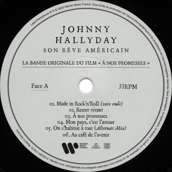 LP A nos promesses Warner 0190295174019
