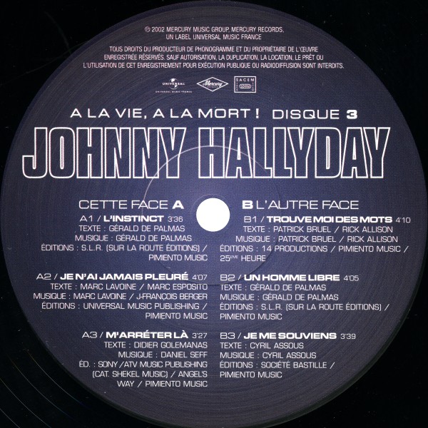 LP A la vie  la mort Hachette M 0 1372 - 11 - F