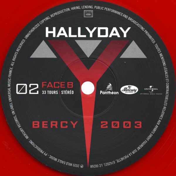 LP couleur Bercy 2003  Universal 0742018