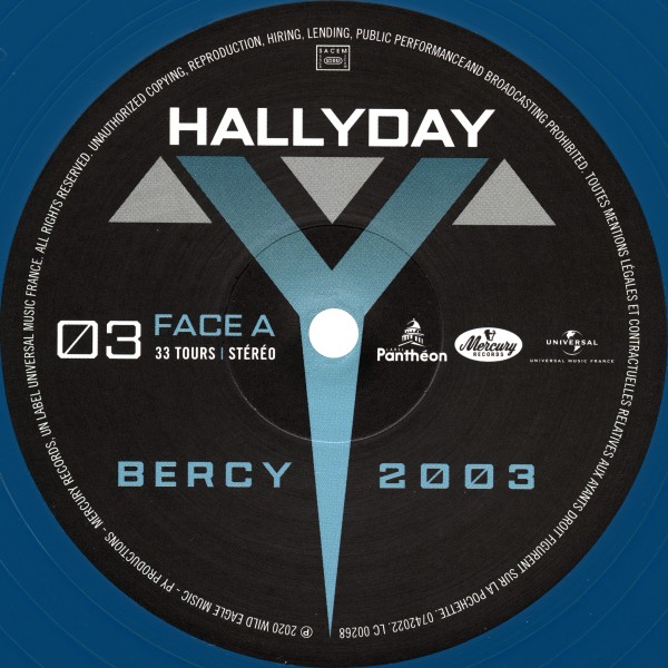 LP couleur Bercy 2003  Universal 0742018