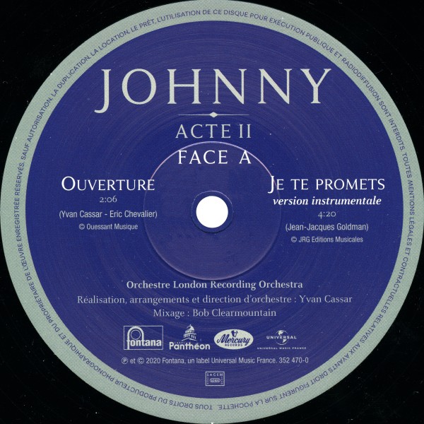 Coffret LP CD LP 25 cm Acte II Collector Universal 352 411-0