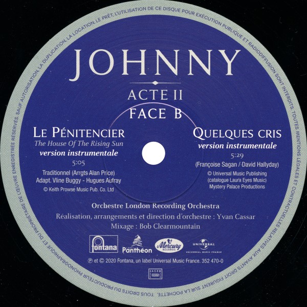 Coffret LP CD LP 25 cm Acte II Collector Universal 352 411-0