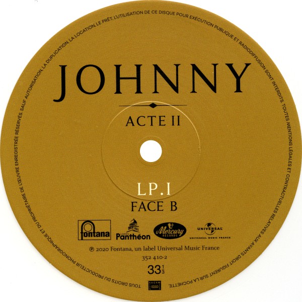 Coffret LP CD LP 25 cm Acte II Collector Universal 352 411-0