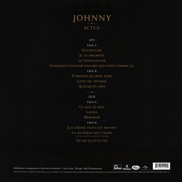 Coffret LP CD LP 25 cm Acte II Collector Universal 352 411-0