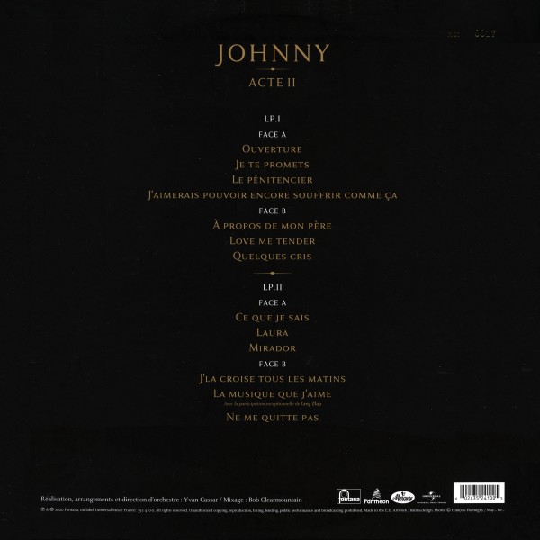 Double LP Acte II Universal 352 410-0